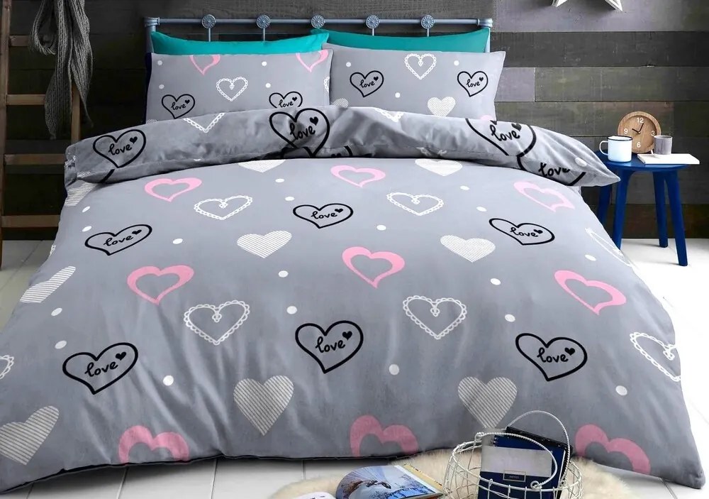 Obliečky Milica šedá Bavlna 7-dielna súprava