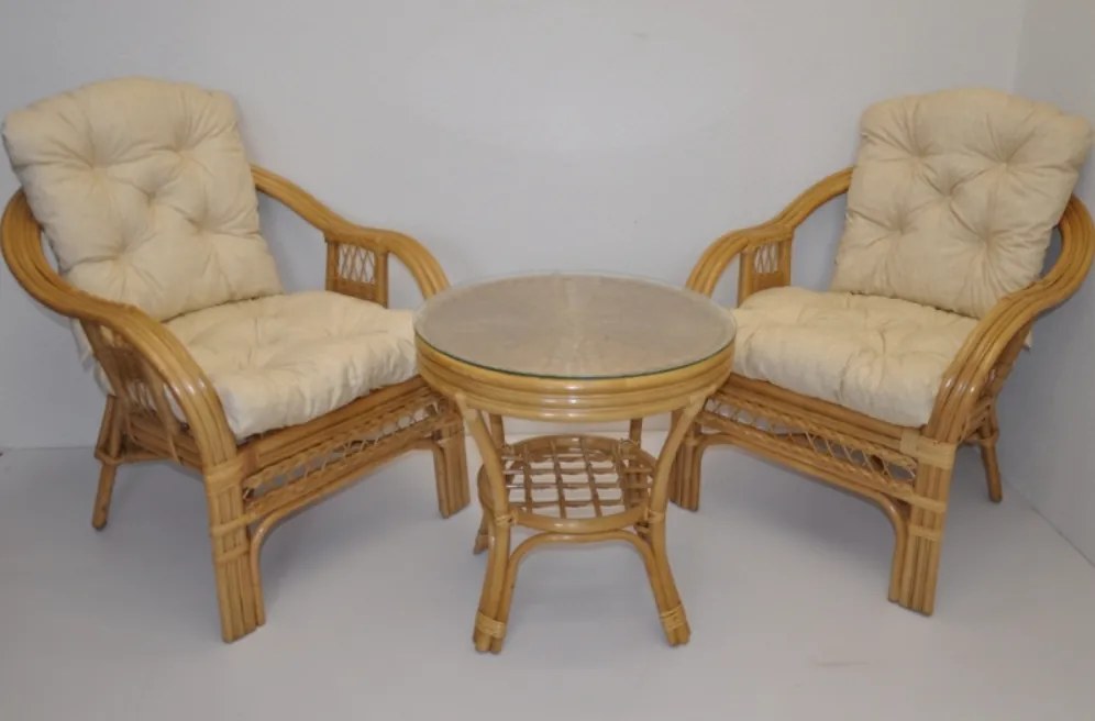 Ratanová sedacia súprava RIO DE JANEIRO 2+1 medová