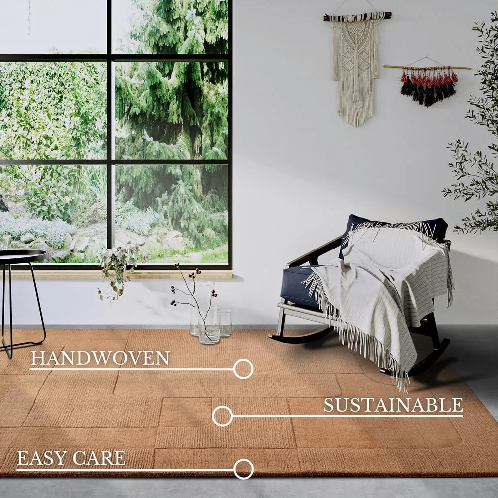 Hnedý ručne tkaný vlnený koberec 160x230 cm Charlotte – Villeroy&amp;Boch