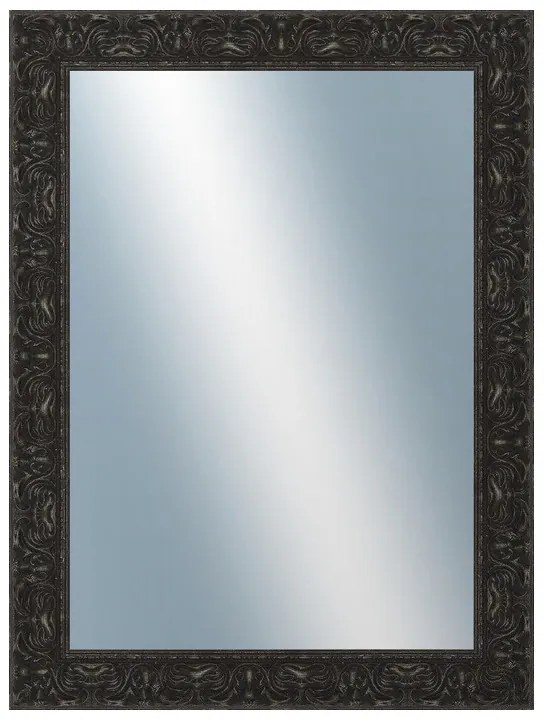 DANTIK - Zrkadlo v rámu, rozmer s rámom 60x80 cm z lišty PRAHA čierna (2753)