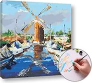 Maľovanie podľa čísel MLYN – stredná náročnosť