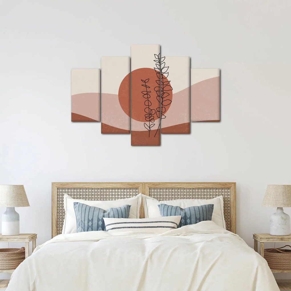 Obraz - Boho listy N⁰1 (150x105 cm)