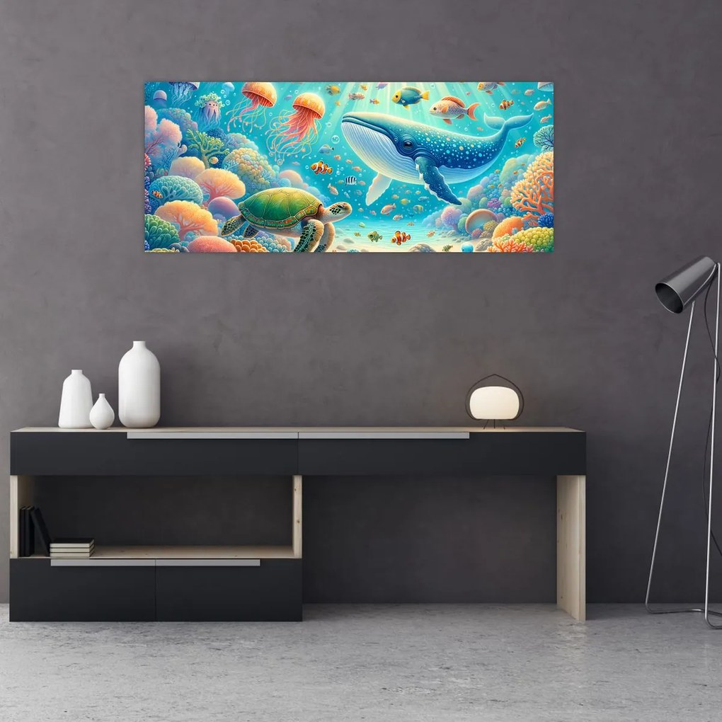 Obraz - Svet pod hladinou (120x50 cm)
