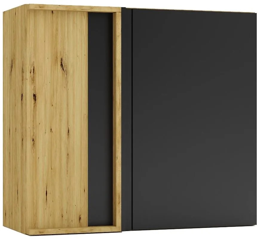 Kuchynská skrinka Cosmo Isabel Wnp P/L Čierny hrášok/Dub  Artisan