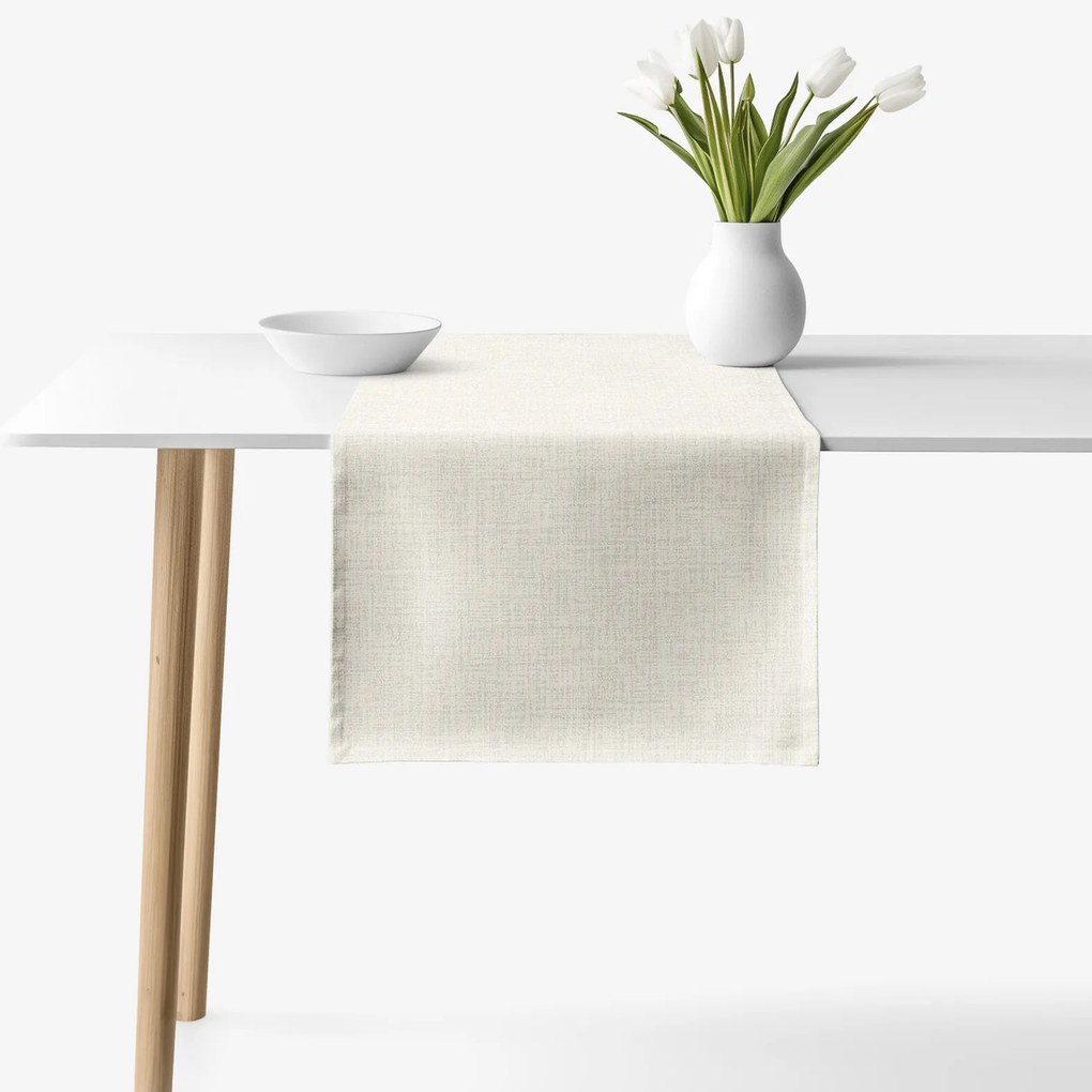 Goldea behúň na stôl 100% bavlnené plátno - prírodný režný 20x120 cm