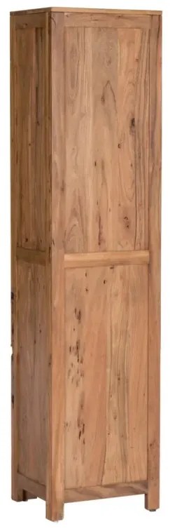 furniture-nabytek.cz - Masivní koupelnová skříňka Auckland z akátového dřeva, lakovaná, hnědá – 45×35×185 cm