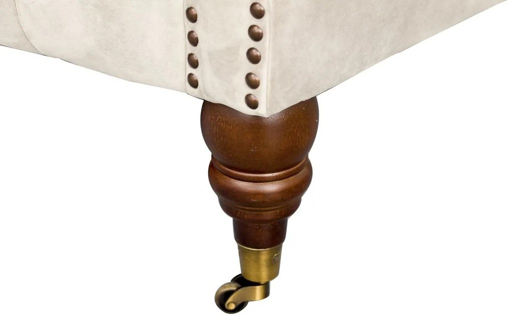 Pohovka Chesterfield Glamour Velvet Cream pre 3 osoby.