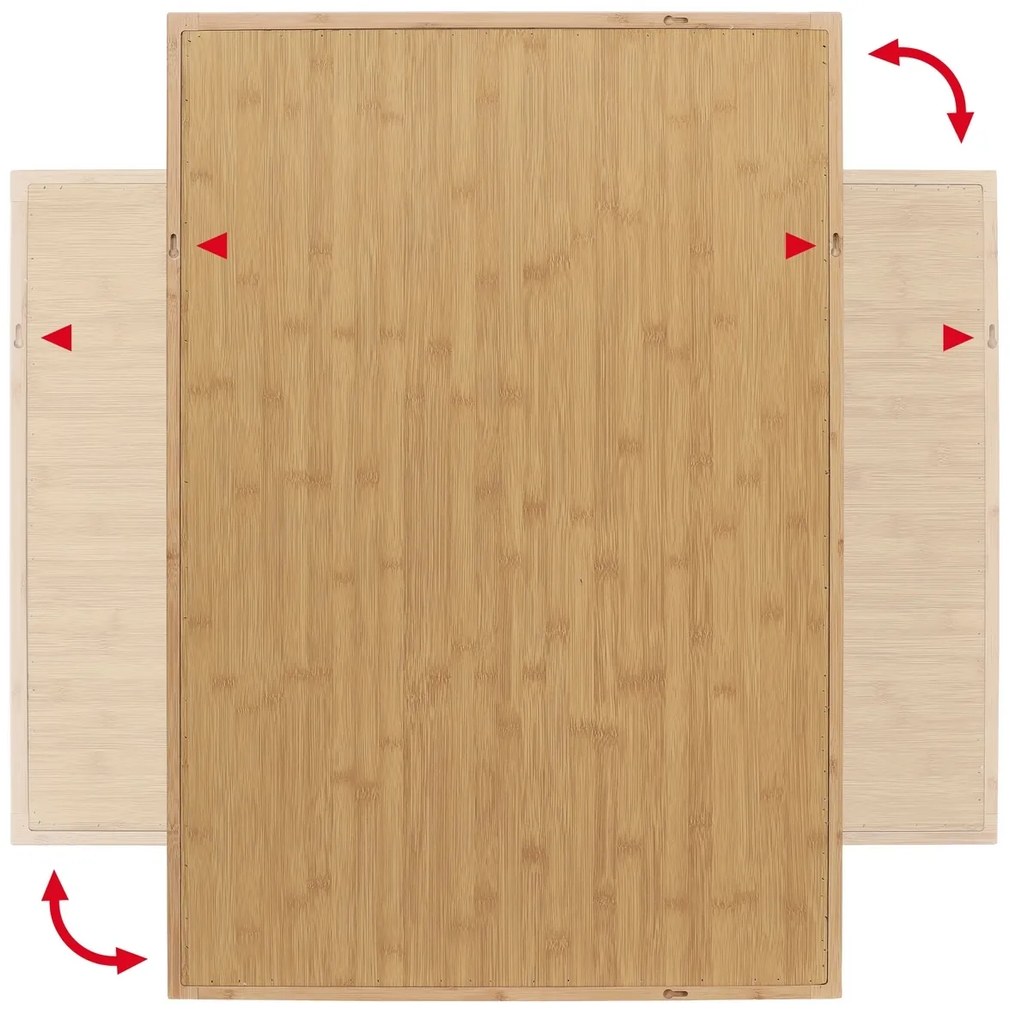 Nástenné zrkadlo B044 NAT, bambus, L