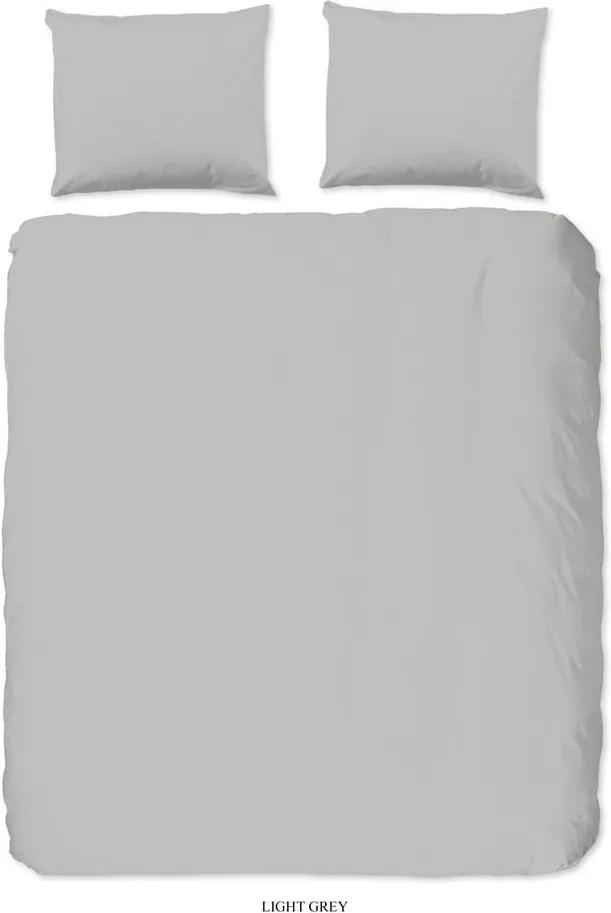 Svetlosivé bavlnené obliečky na dvojlôžko Good Morning Universal, 200 x 220 cm