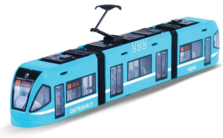 RAPPA Moderná kĺbová električka s otváracími dverami - 47 cm - Rappa