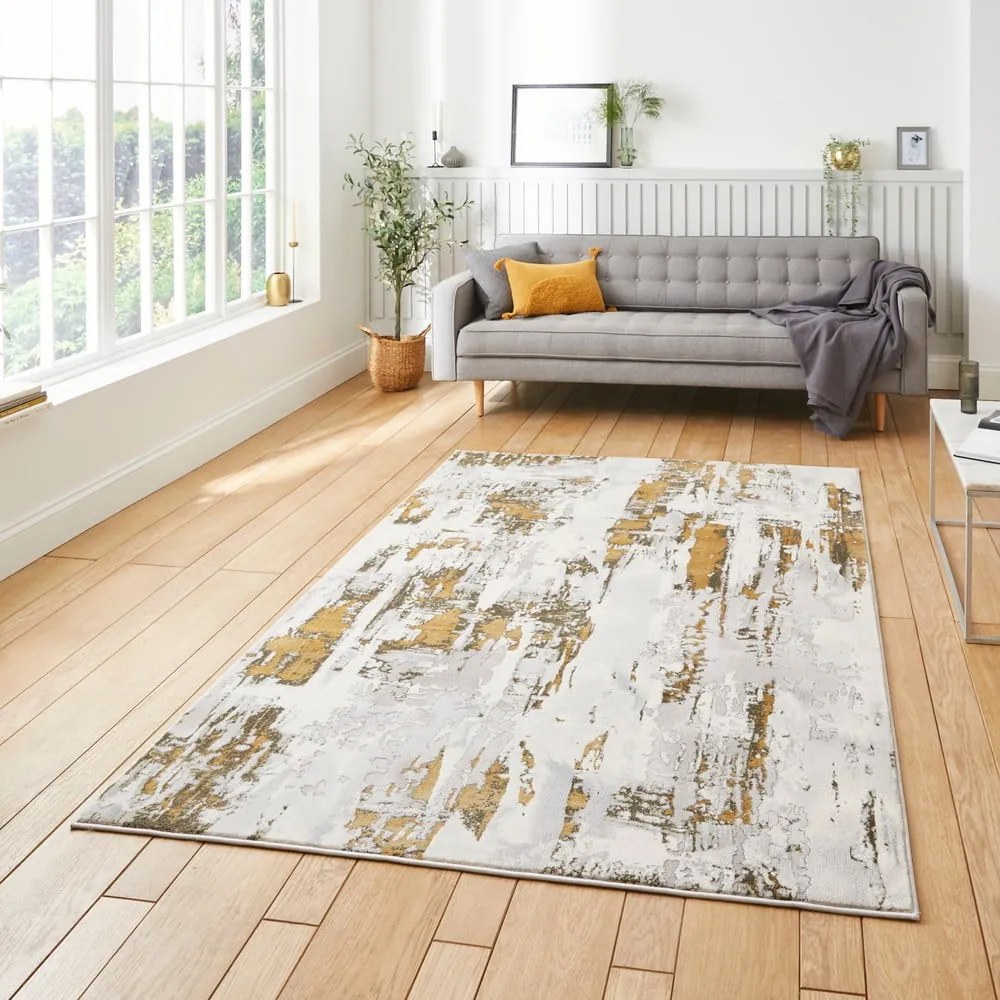 Šedý/v zlatej farbe koberec 170x120 cm Apollo - Think Rugs