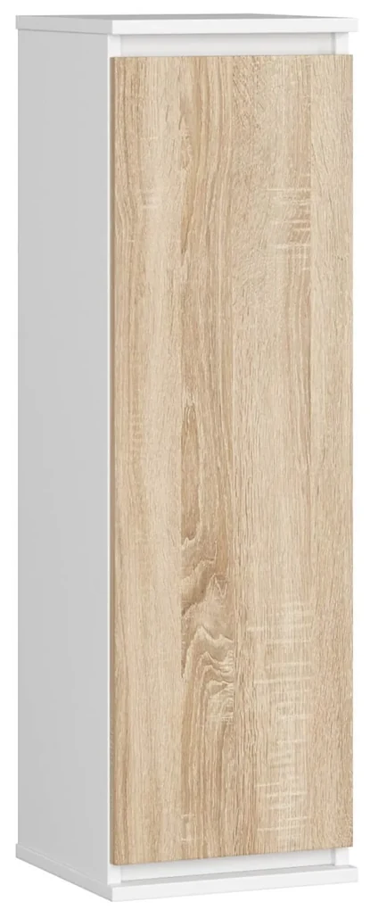 Závesná skrinka Wren (biela + dub sonoma). Akcia -17%. Vlastná spoľahlivá doprava až k Vám domov. 1069935