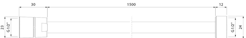 Sapho Sapho, POWERFLEX plastová sprchová hadica, 150cm, zlatá matná, FLEX150GO