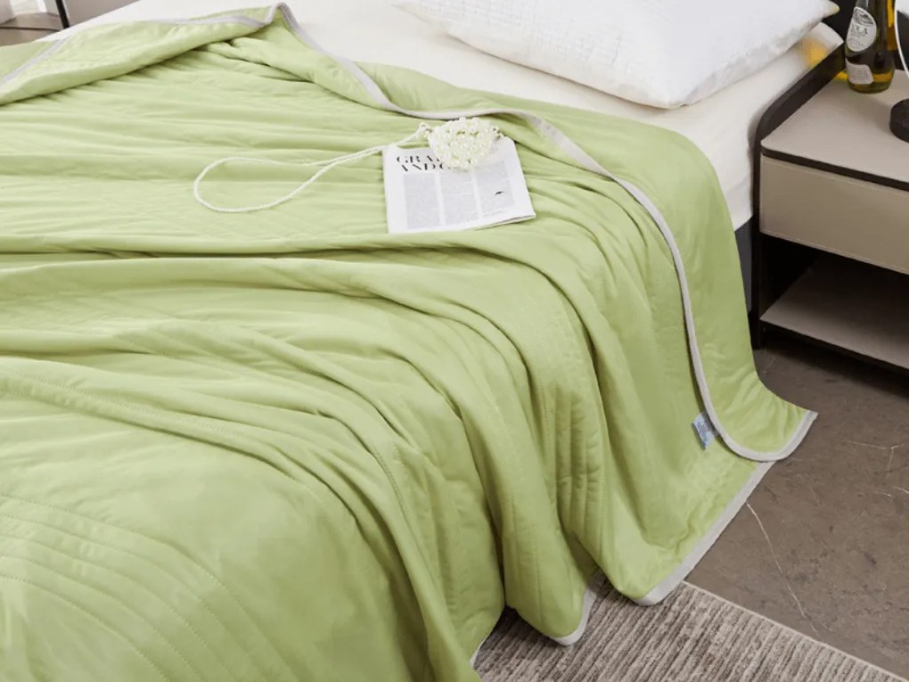 Chladiaca letná prikrývka CELIA, zelená Rozmer: 160 x 200 cm