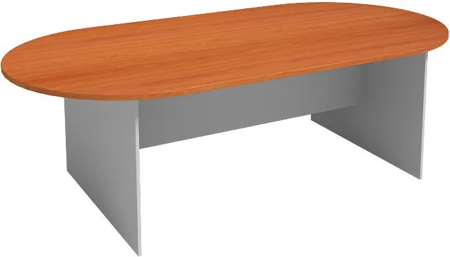 Rokovací stôl 2400 x 1200 mm, oválny, čerešňa