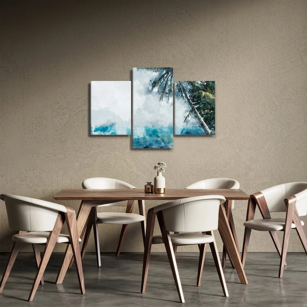Obraz palmy nad morom (90x60 cm)