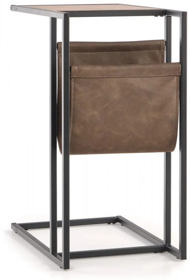 Odkladací stolík COMPACT zlatý dub/čierny