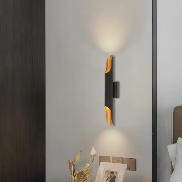 Brilagi - Nástenné svietidlo KALMAR 2xE27/40W/230V čierna/bronzová