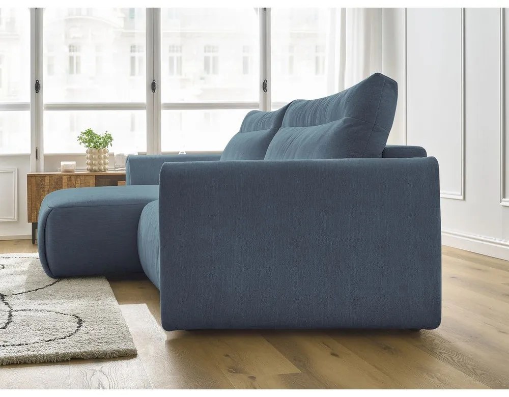 Modrá rohová pohovka Aden – Bobochic Paris