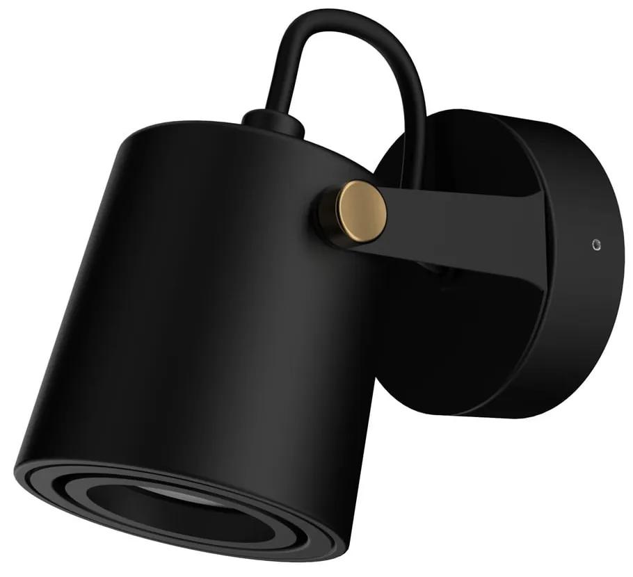 Čierne nástenné svietidlo SULION Ibai, výška 11 cm