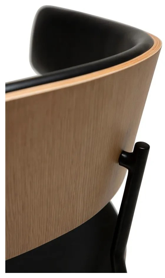 Čierne/svetlo prírodné jedálenské kreslo s podrúčkami Crib – DAN-FORM Denmark