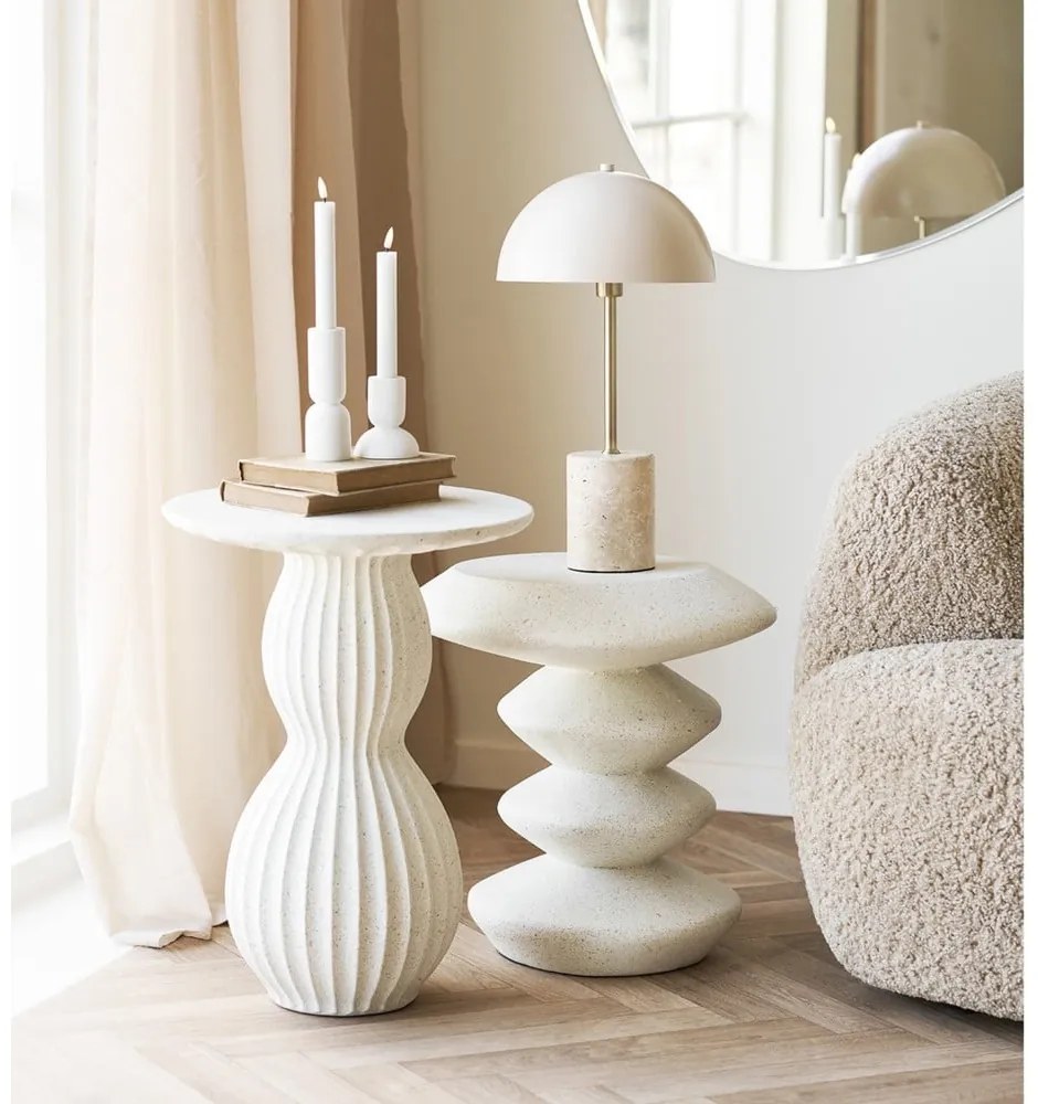 Kamenný okrúhly odkladací stolík ø 36 cm Blackburn – House Nordic