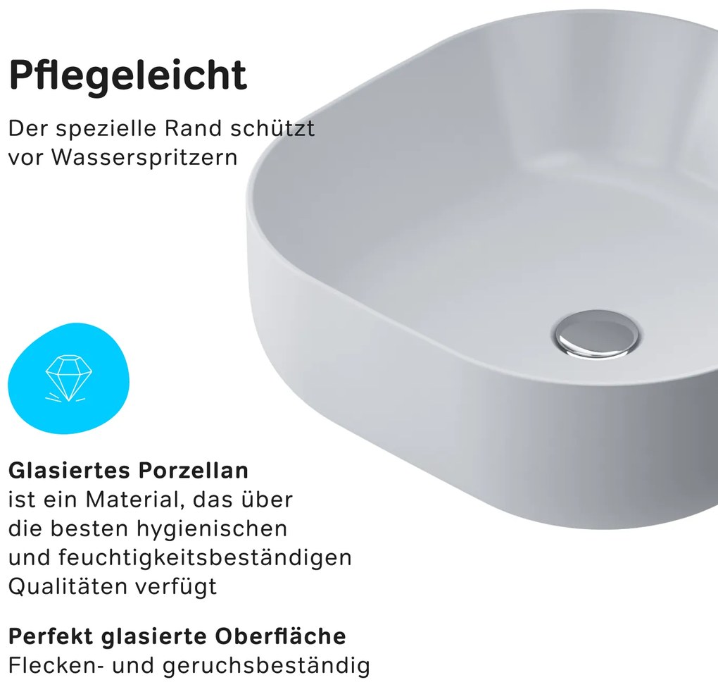 Pultové umývadlo 43 AM.PM Func MFAWCC30430WG biele lesklé