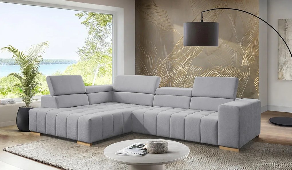 XXXLutz ROHOVÁ SEDAČKA, textil, sivá MID.YOU - Sedačky - 000694006520
