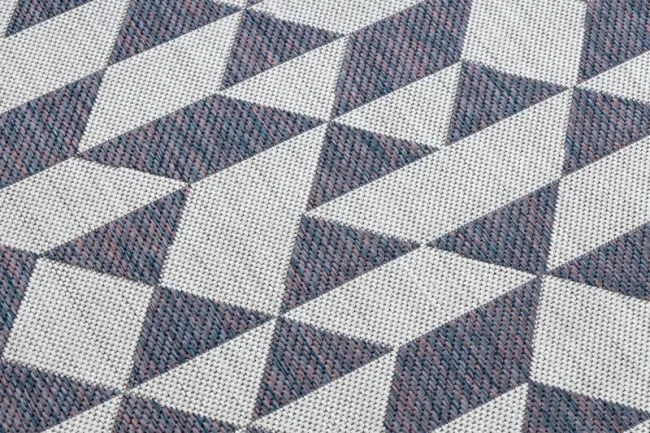 Koberec SIZAL SION geometric 22373 ecru/nebeský/rúž