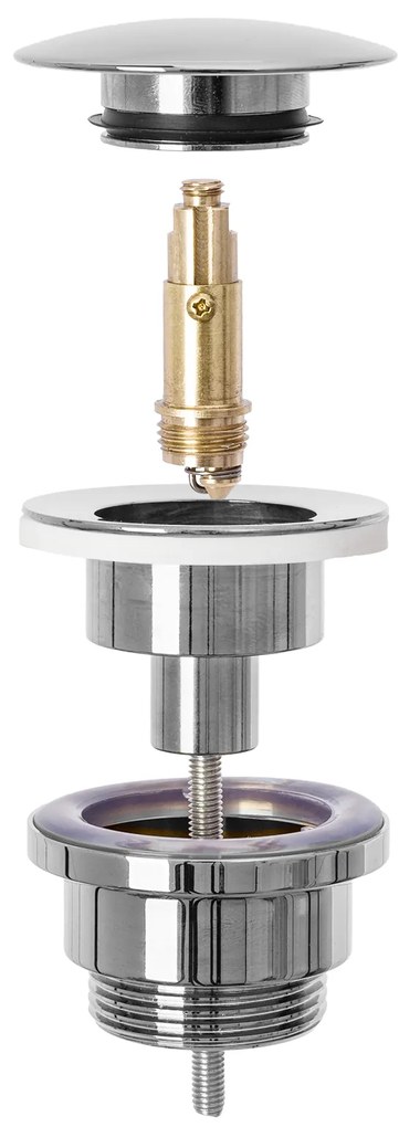 Click/clack zátka MAXMAX Rea chrómová - univerzálna