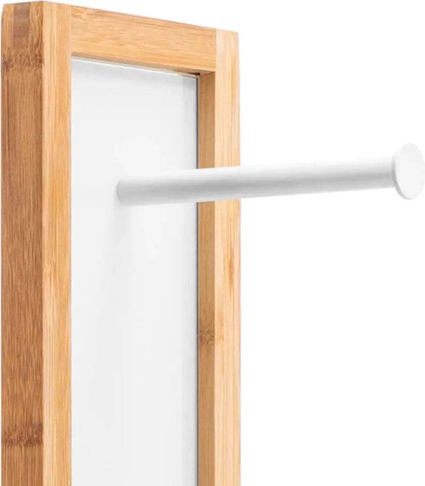 Tutumi REA - Bambusový kúpeľňový stojan na toaletný papier a kefu, White 321502, HOM-04000
