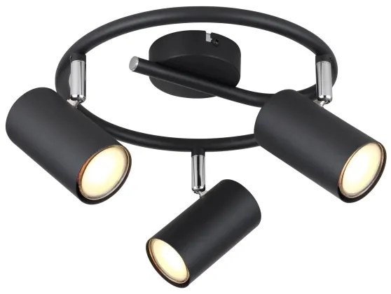 Globo 57914-3 - Bodové svietidlo ALLVI 3xGU10/25W/230V čierna