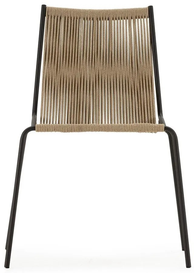 Béžové kovové stohovateľné jedálenské stoličky v súprave 2 ks Emily – Marckeric