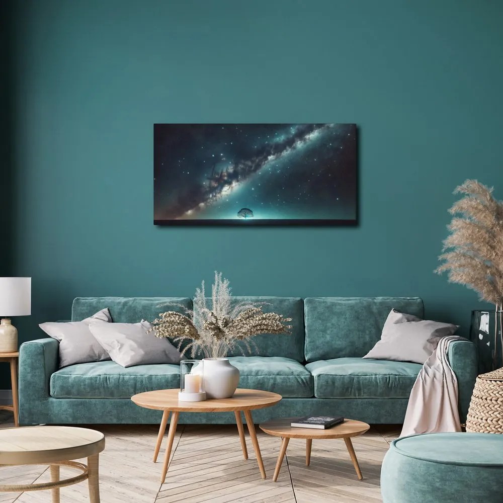 Obraz osamelý strom života v noci