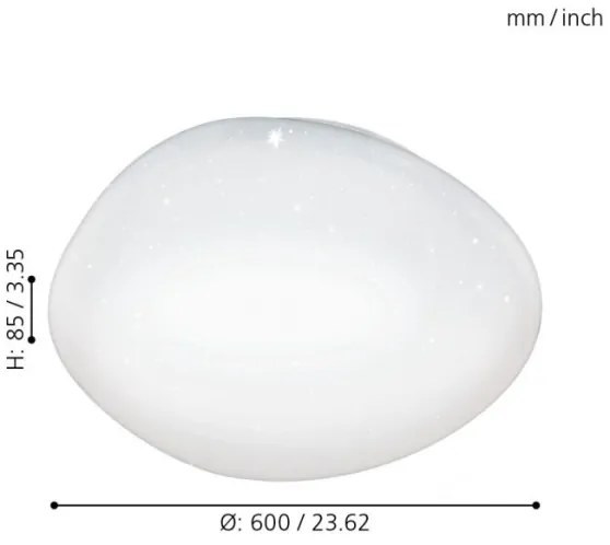 Eglo 98228 - LED stmievateľné stropné svietidlo SILERAS-A LED/36W/230V priemer 60 cm s diaľkovým ovládaním