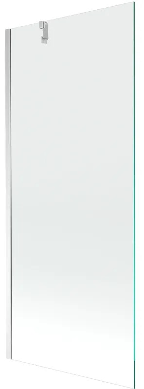 Mexen Next, vaňová zástena 1-krídlová 80 x 150 cm, fixné krídlo, 6 mm číre sklo, chrómový profil, 895-080-000-00-00-01