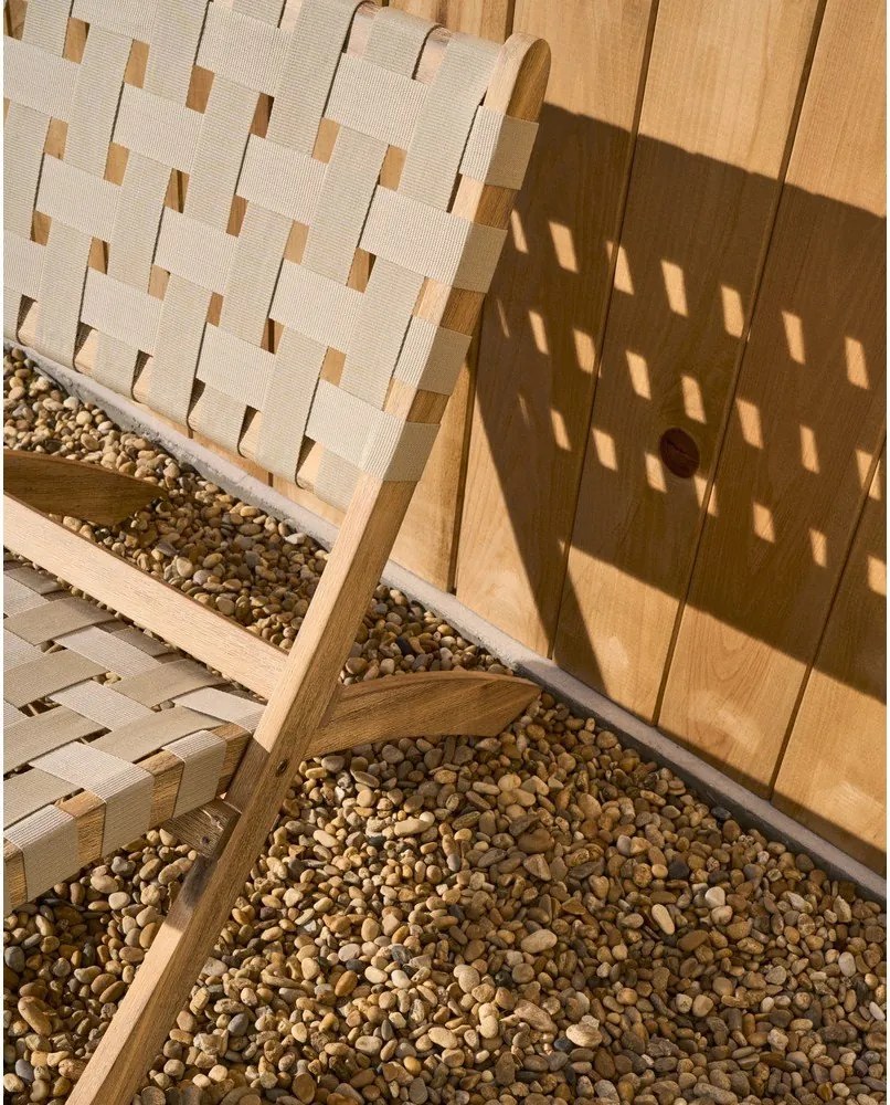 Drevené záhradné kreslo v prírodnej farbe Chabeli – Kave Home