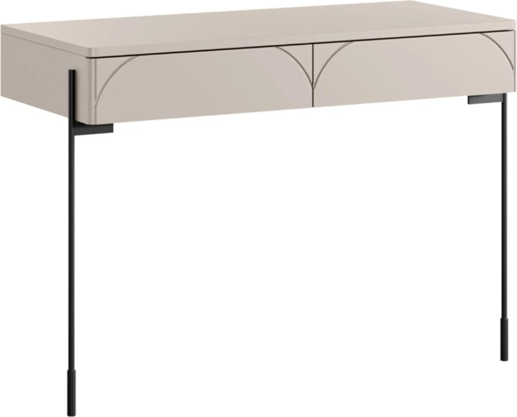 Toaletný stolík Sonatia 100 cm s dvoma zásuvkami - kašmír