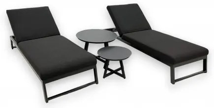 Doppler TISO + MELIA lehátko LIKA-TEX® - záhradná hliníková súprava 2+1