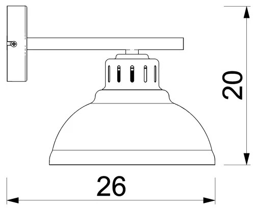 Nástenná lampa SVEN 1xE27/15W/230V čierna/zlatá
