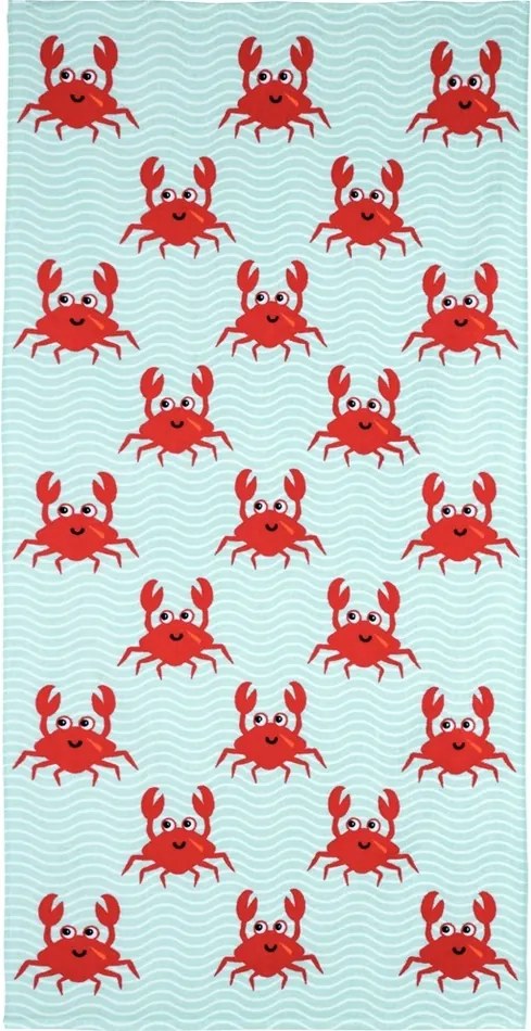 TipTrade Plážová osuška Crazy Crabs, 70 x 140 cm