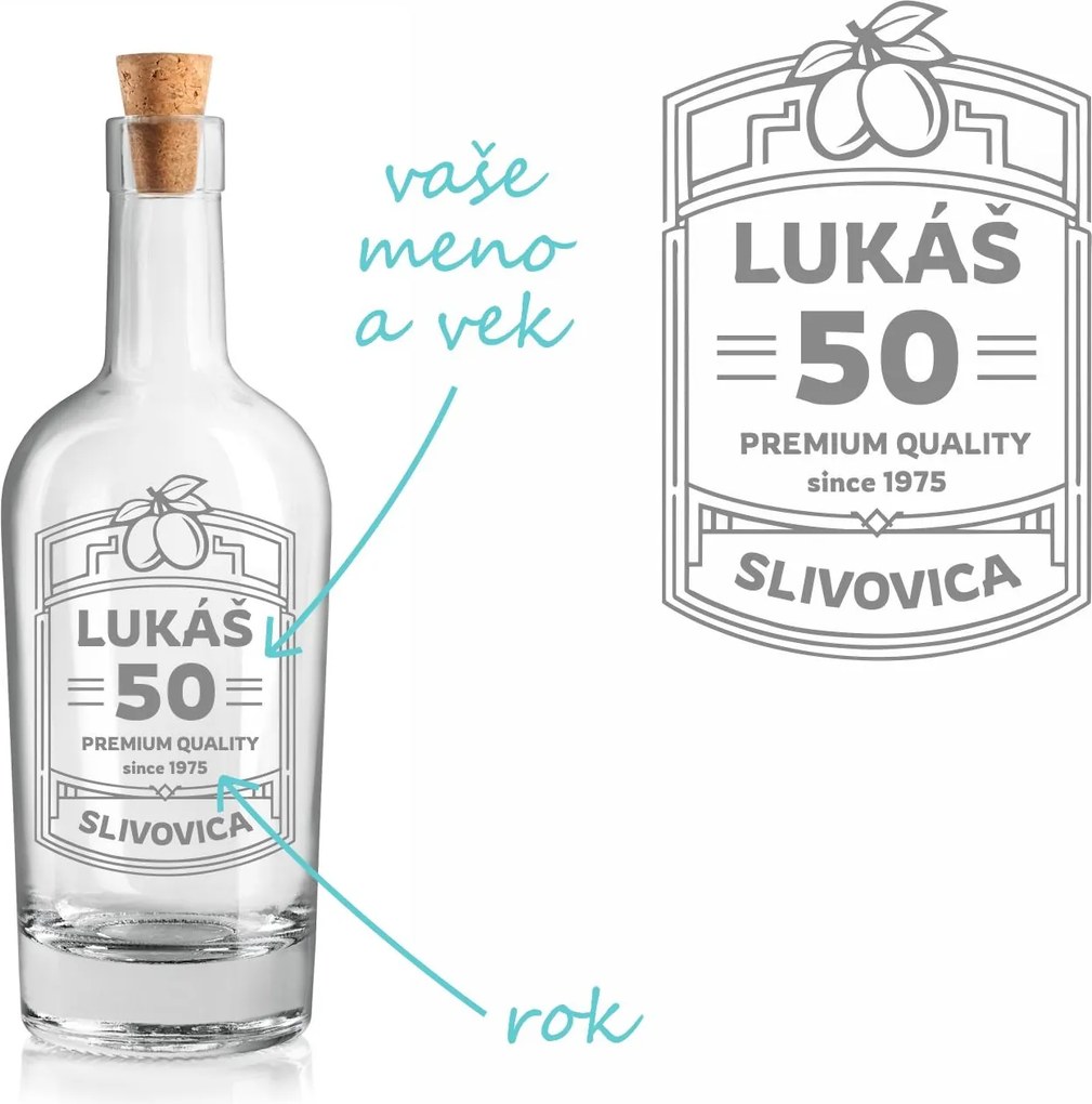 Pieskovaná fľaša IMPERIALE Premium quality 0,5 l