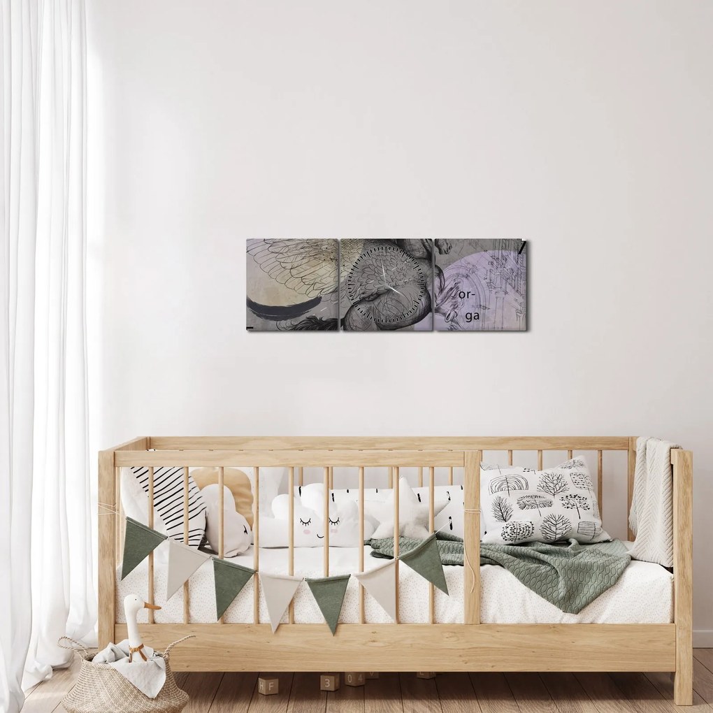 Obraz - Design (s hodinami) (90x30 cm)