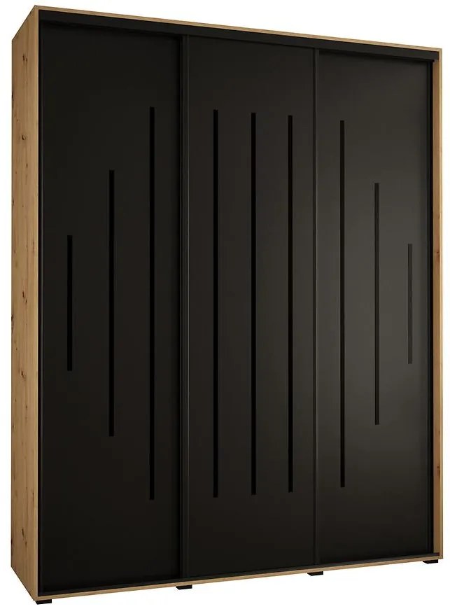 Skriňa 45 Canaris 12 200 artisan/čierna/čierna