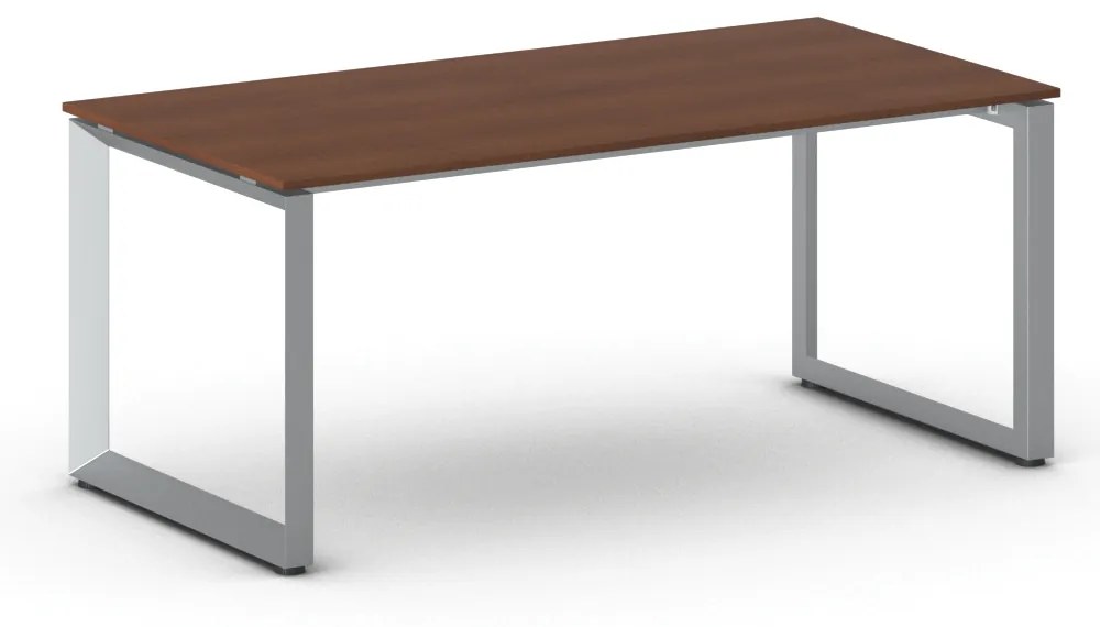 Kancelársky stôl PRIMO INSPIRE, sivostrieborná podnož, 1800 x 900 mm, čerešňa