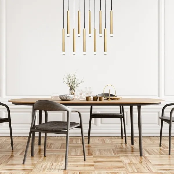 Rabalux 72365 - Luster na lanku RAMIRA 10xG9/5W/230V zlatá