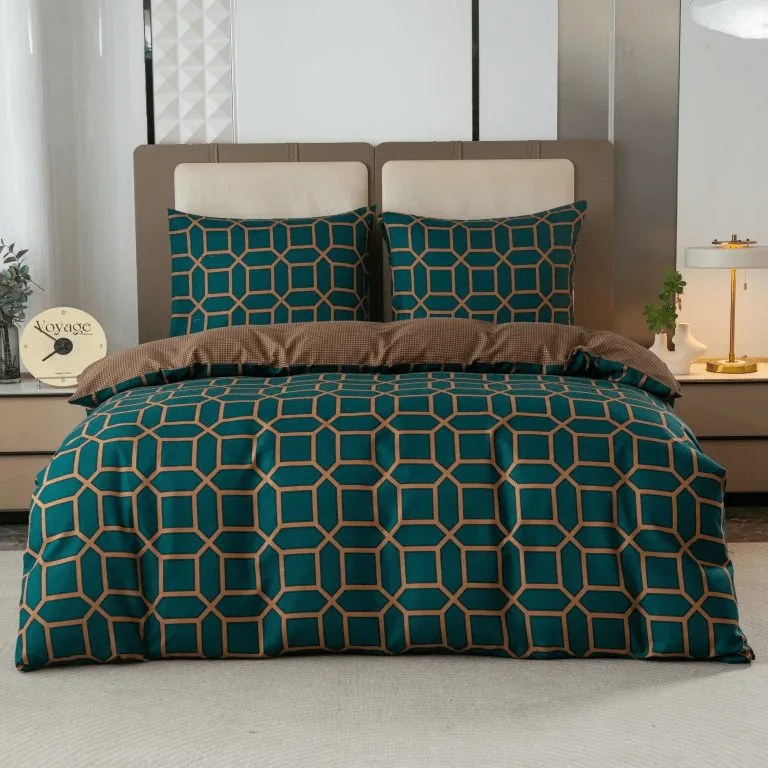 Mikroflanelové povlečení KERNAL zelené Rozmer obliečky: 70 x 80 cm | 140 x 200 cm