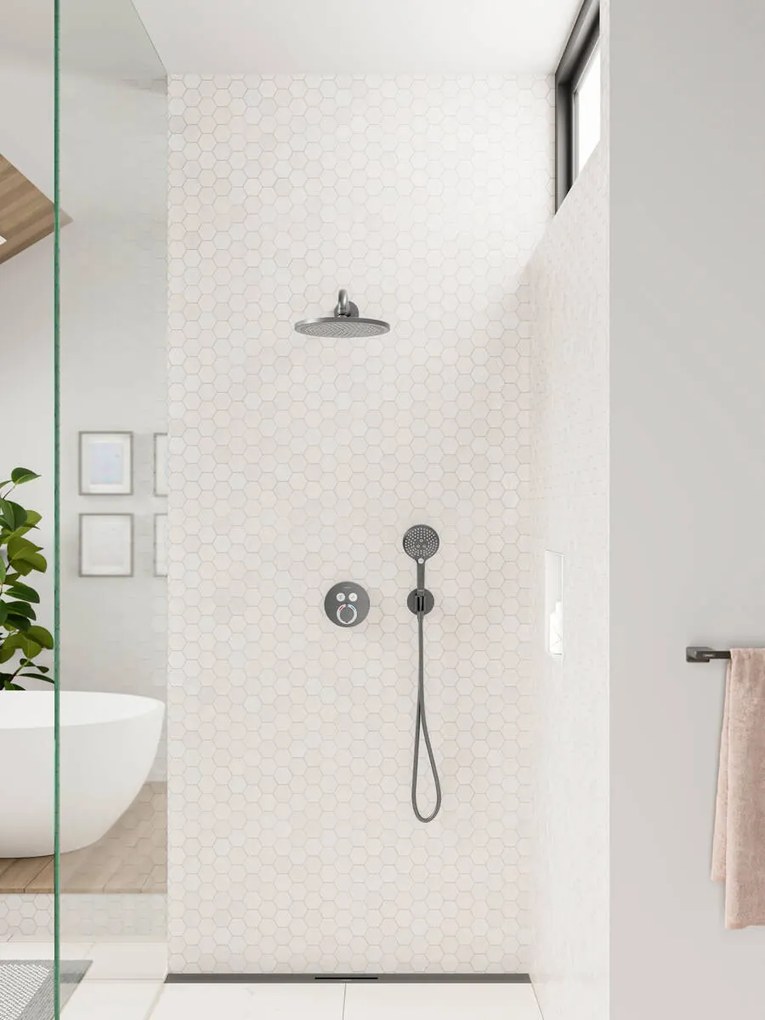Hansgrohe Raindance Select S, ručná sprcha 120 3jet, kartáčovaný čierny chróm, HAN-26530340