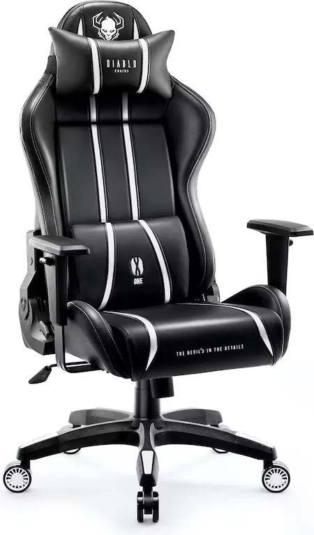 Diablo Chairs - Herné kreslo Diablo X-One 2.0 King: čierno-biele