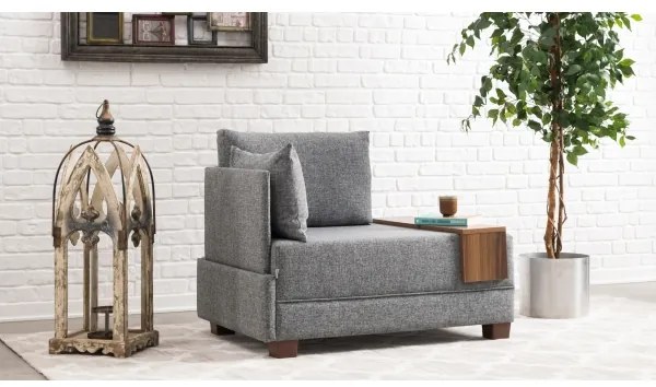 Ľavé rohové kreslo TULA, šedé